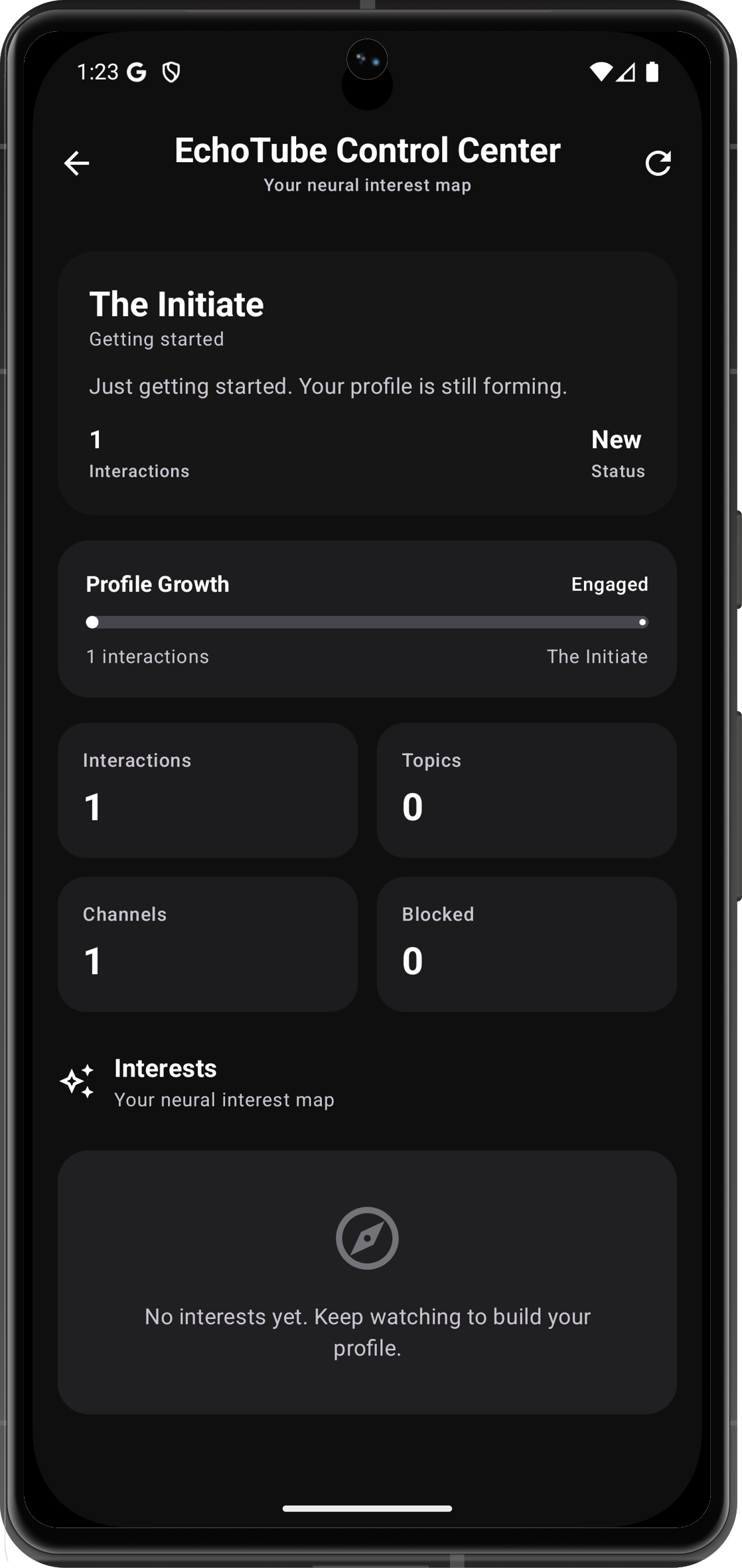 EchoTube screenshot showing the video watch page